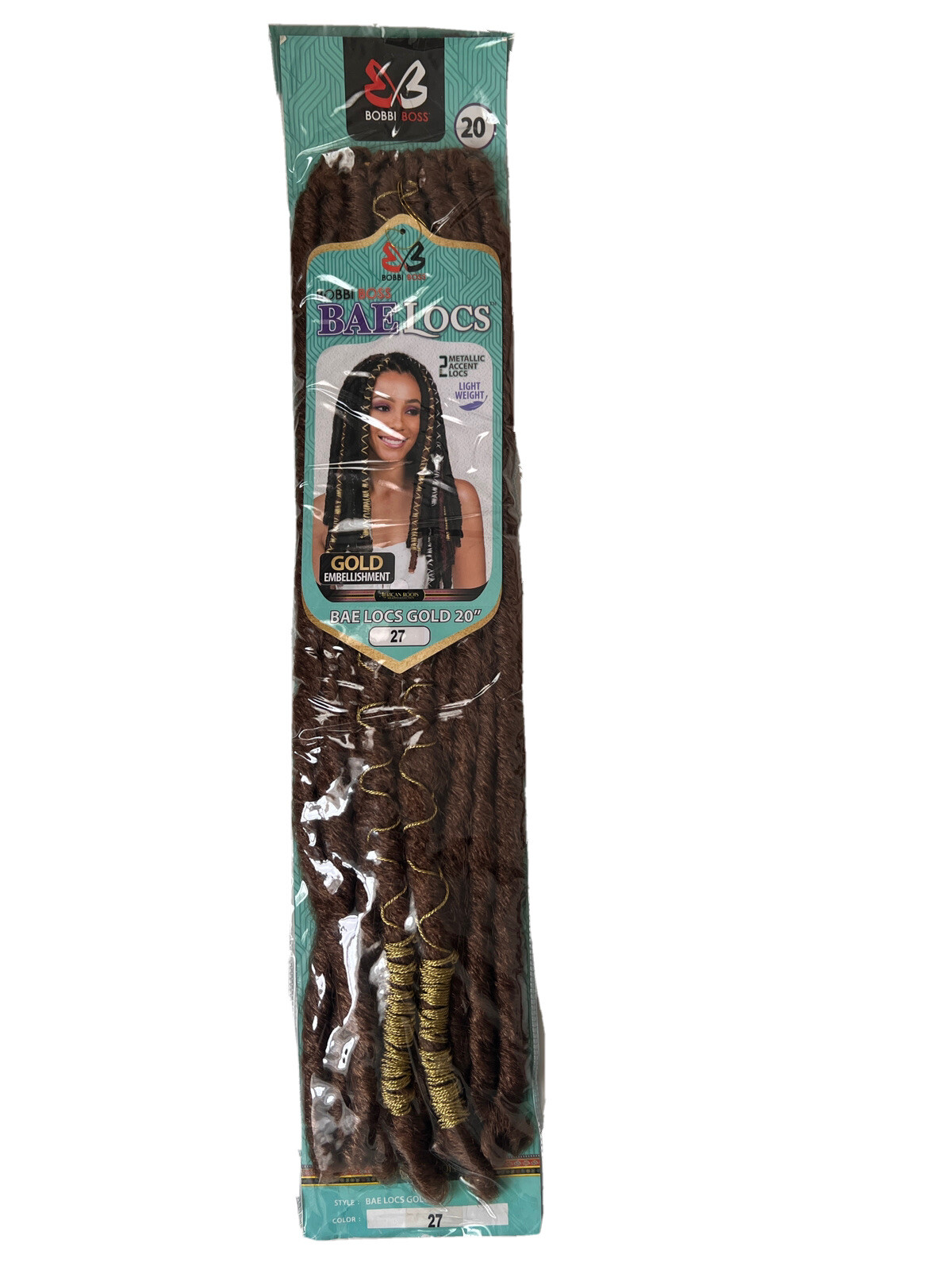 Hair Beauty Bae Locks Bobbi Boss Gold 20 inches Color 27 Light Weight Crochet