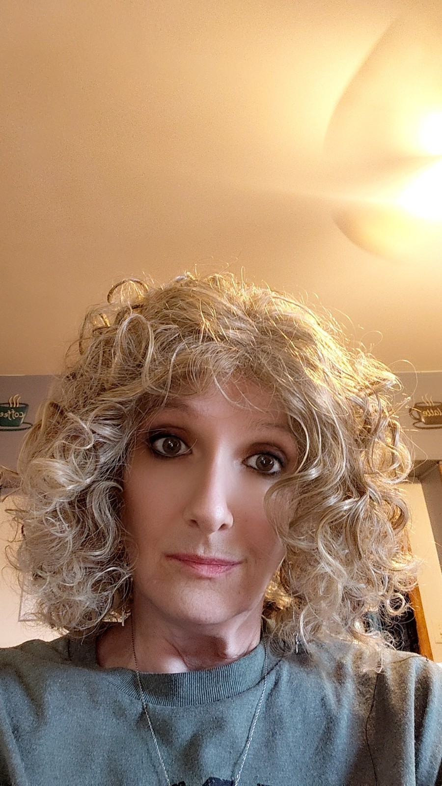 wig blond curly texture headband short style colored fashion theme women adult