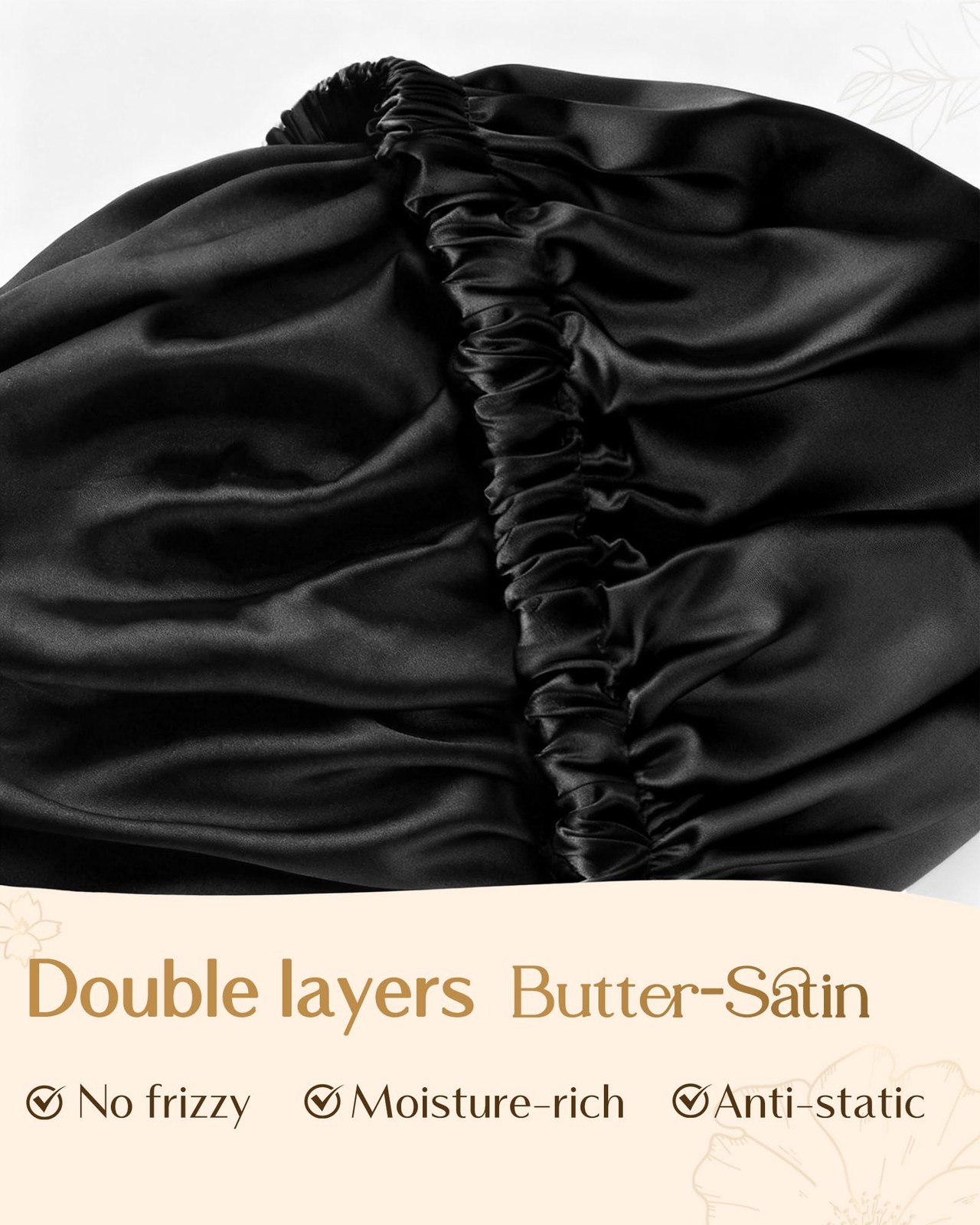 YANIBEST Adjustable Satin Bonnet Double Layer Hair Bonnet for Sleeping Bonnet…
