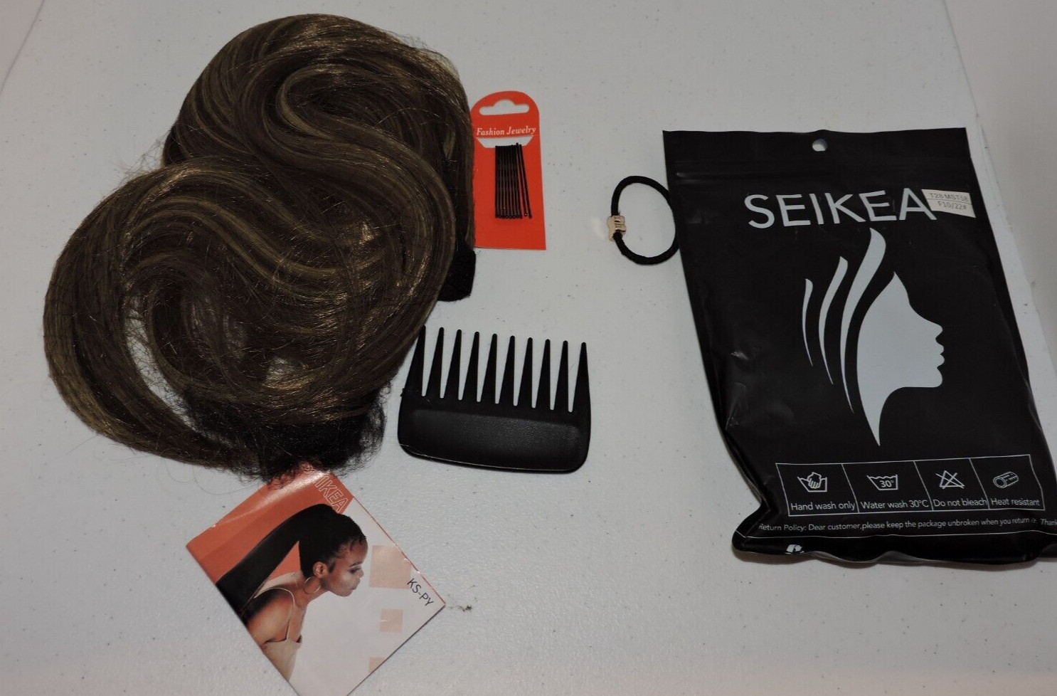 SEIKEA Clip in Ponytail Extension Wrap Around Straight Hair for Women (28″
