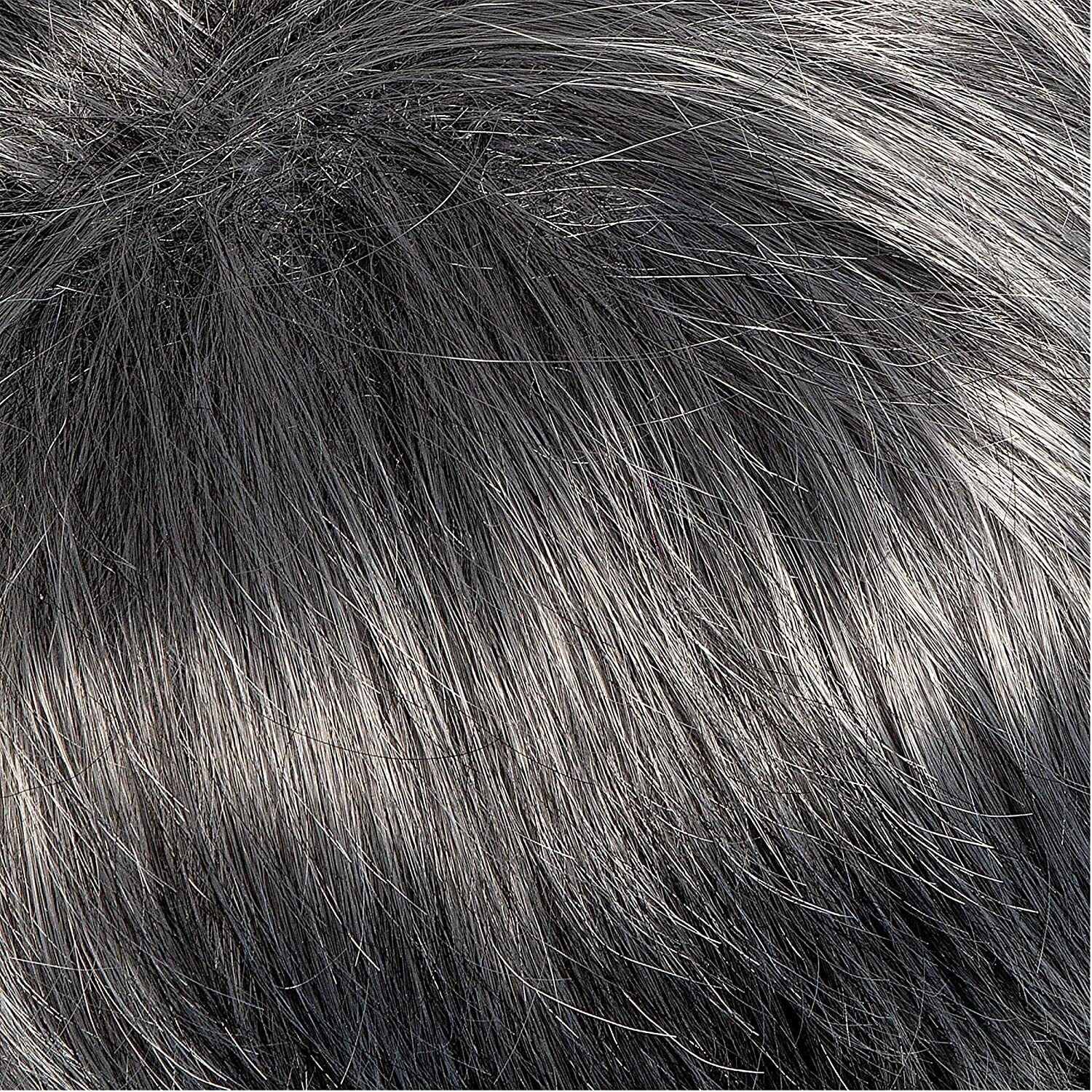 Women Short Gray White Hair With Black Mixed Wig with Bangs MoM Wig Synthetic US