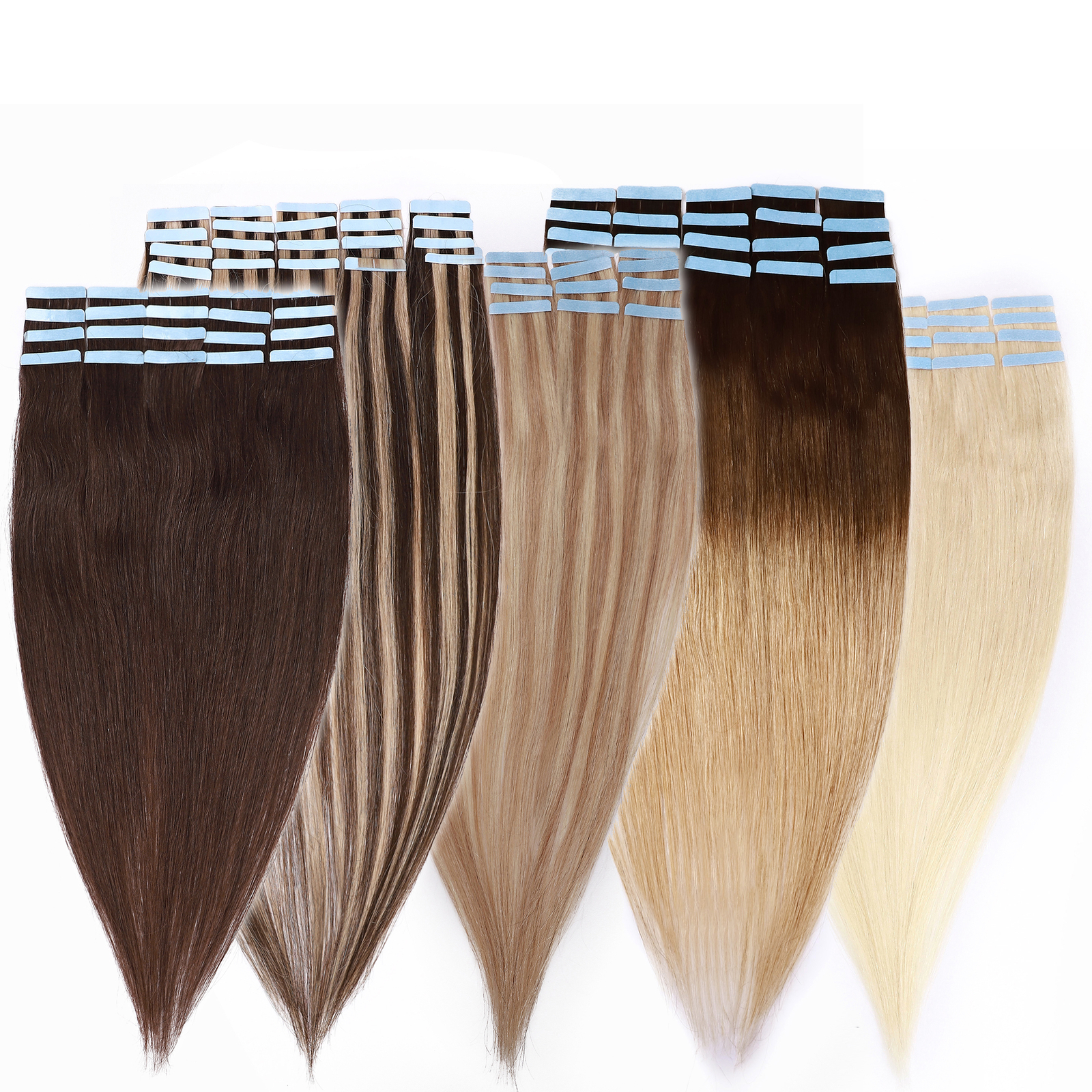 Skin Weft Human Hair Extentions Tape In Russian Real Remy THICK FULL HEAD Indian