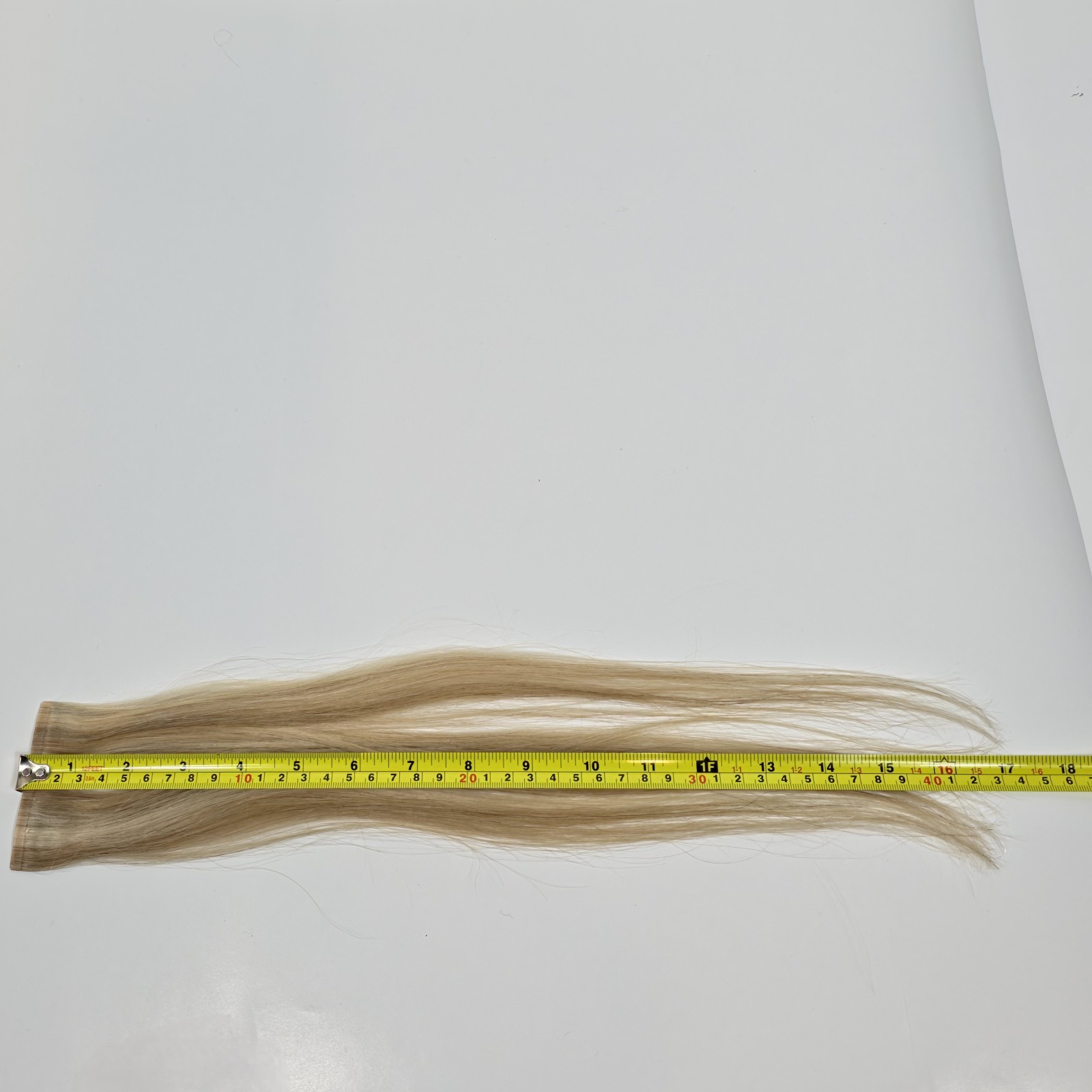 Glam Seamless 16″ Human Hair Clip-In Extension 3″ Wide Single Weft Blonde 23/60