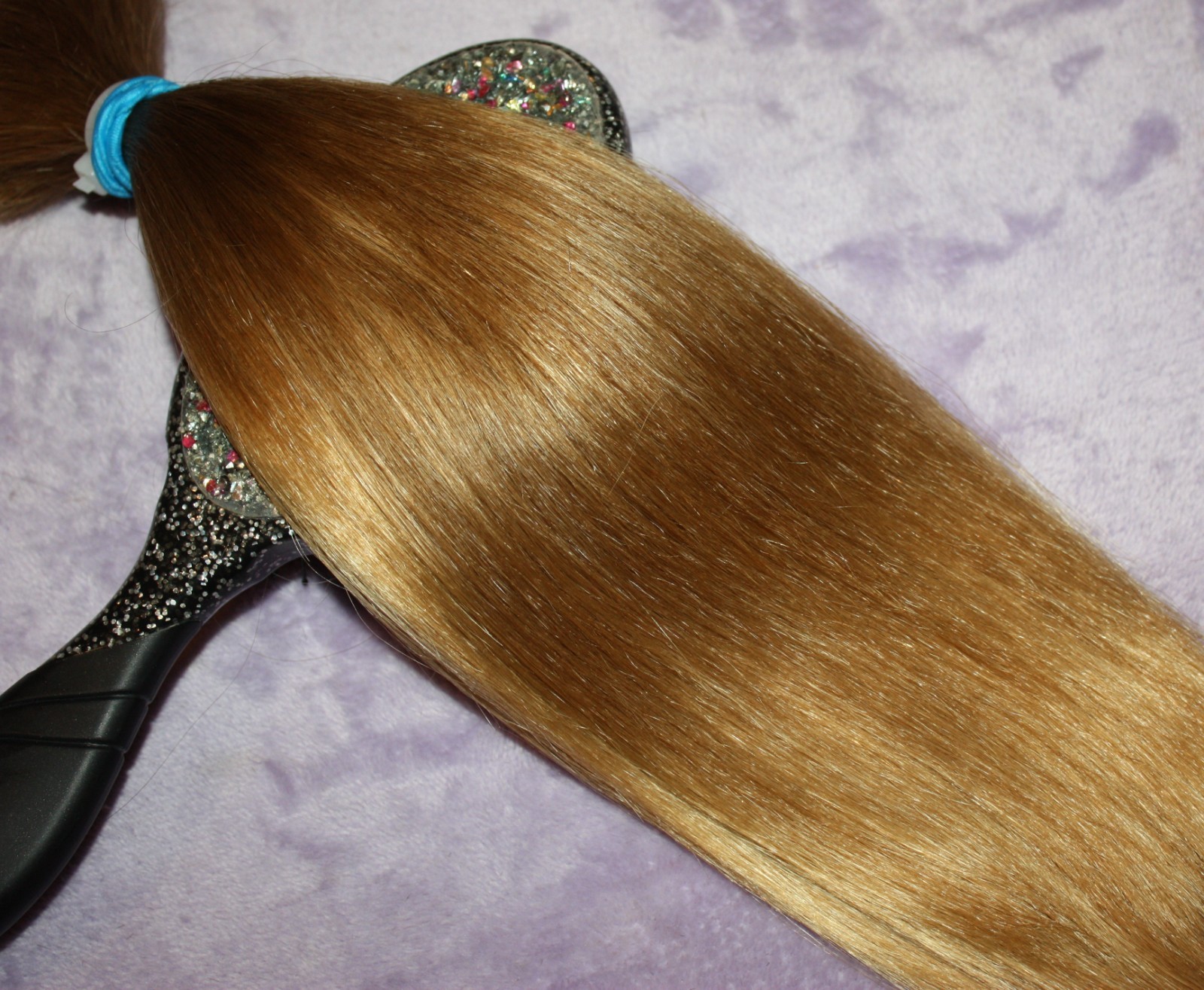 HAIR REBORN WIG 13 INCH 2.4oz FINE & SILKY CHILDS GOLDEN BLONDE PONYTAILS F44