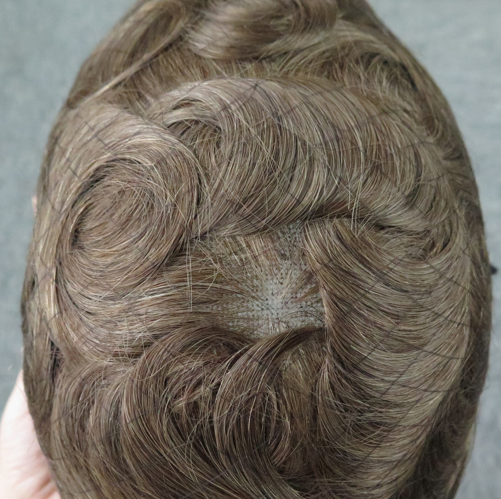 Mens Toupee Swiss Lace Remy Human Hair Systems Medium Blonde Hairpieces #18
