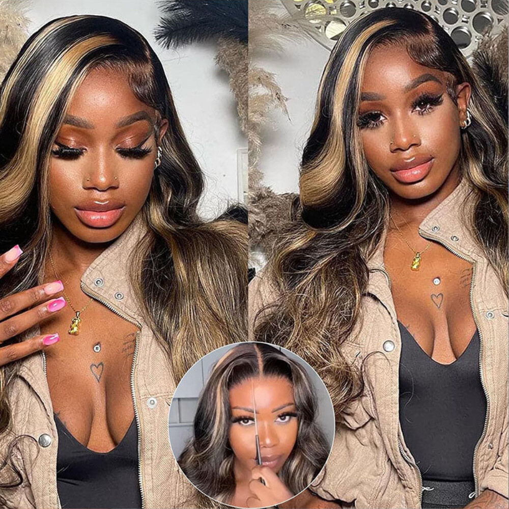 UNice Cambodian Bye Bye Knots Glueless Body Wave Blonde Pre Cut Lace Front Wigs