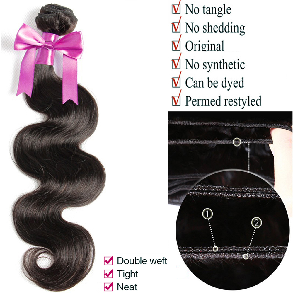 Unprocessed Virgin Remy Human Hair Weave Sew In Body Wave 1 or 3 Bundles 100g/B
