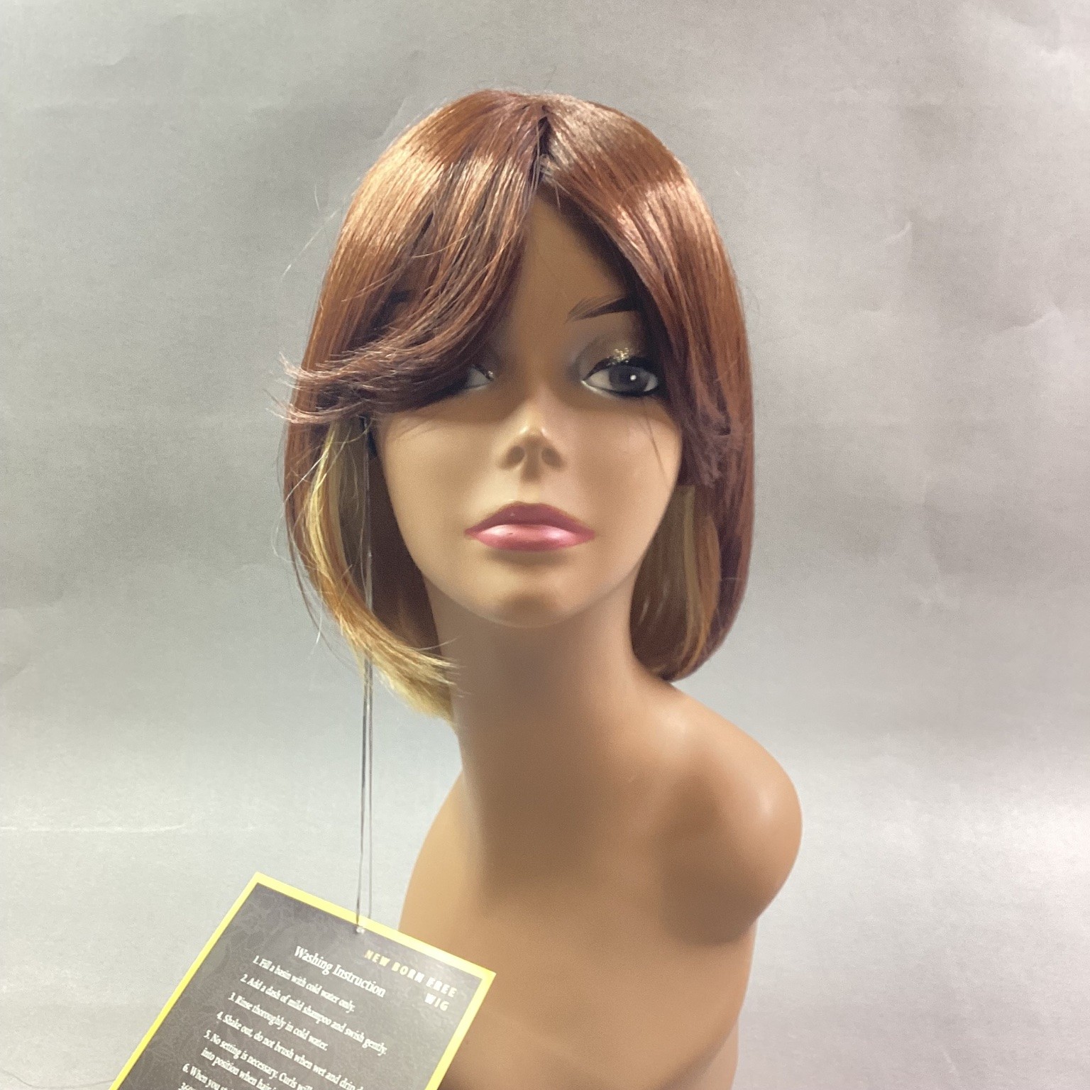 New Born Free Touch TU08 Wig 8″ Straight Bob TX/HONEY Ombre