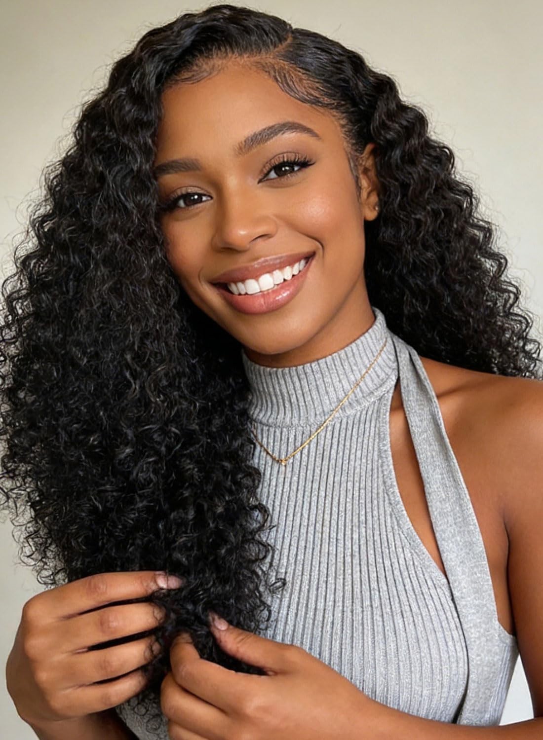 Premium Burmese Curly Hair Bundles 16″ 16″ 18″ Natural Black – 100% Virgin, Tang