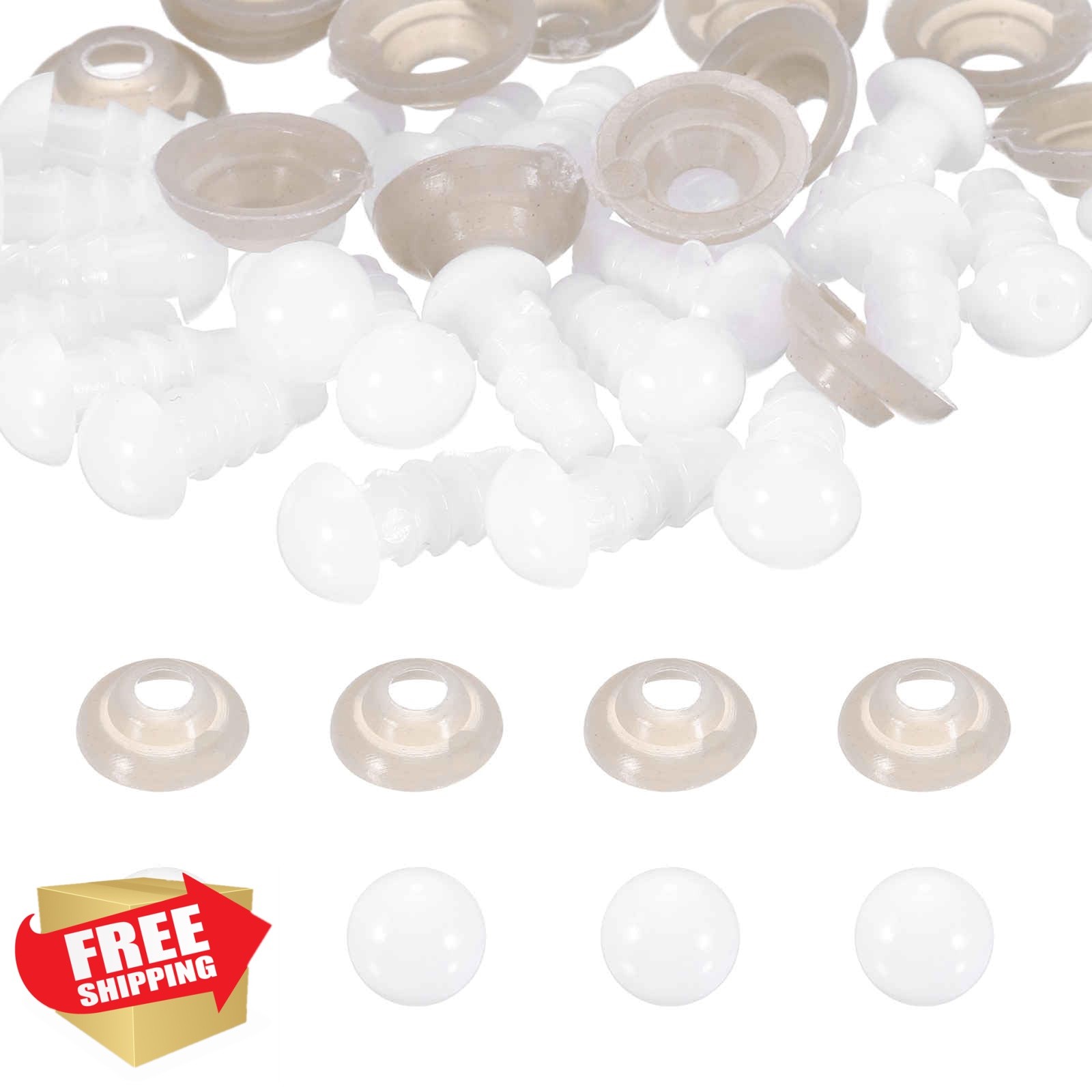 MECCANIXITY 40 pc 6mm crochet safety eyes
