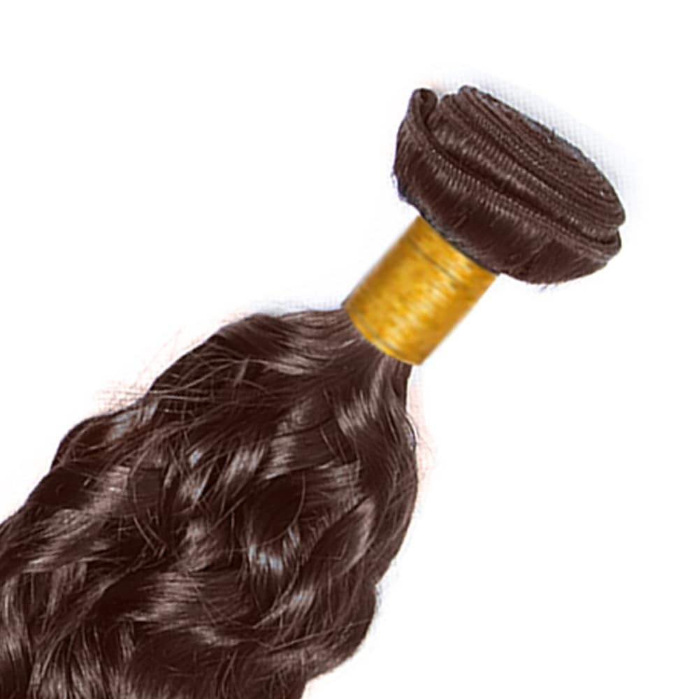 Brown Water Wave Bundles Human Hair Dark Brown Bundles Niegmeag Peruvian Virgin