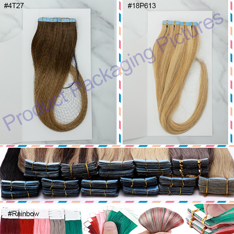 Invisible Thick Tape In Real Remy Human Hair Extensions Skin Weft Full Head 150G