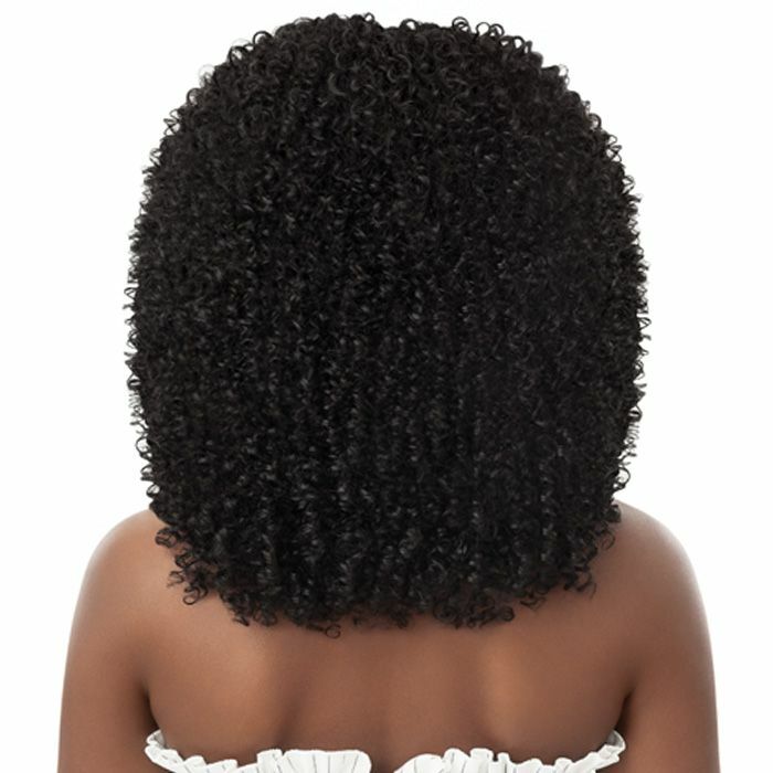OUTRE 100% HUMAN HAIR BLEND U PART CAP LEAVE OUT WIG – AFRO CURLS 16