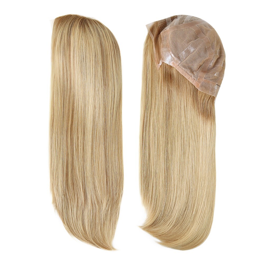 Women European Remy Human Hair Lace Front Wigs Medical Wig Medium Size MW45 #SIC
