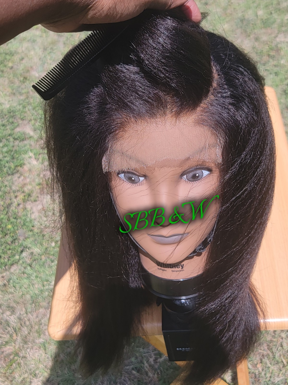 180% Density 5×5 HD Lace Closure Wig 12″ Kinky Straight Raw Human Hair HD Lace