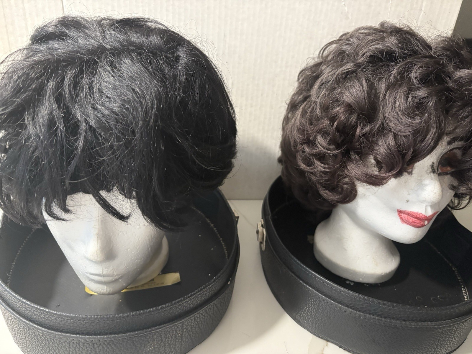 Pair Of European Vintage Wigs. Natural Human Hair.