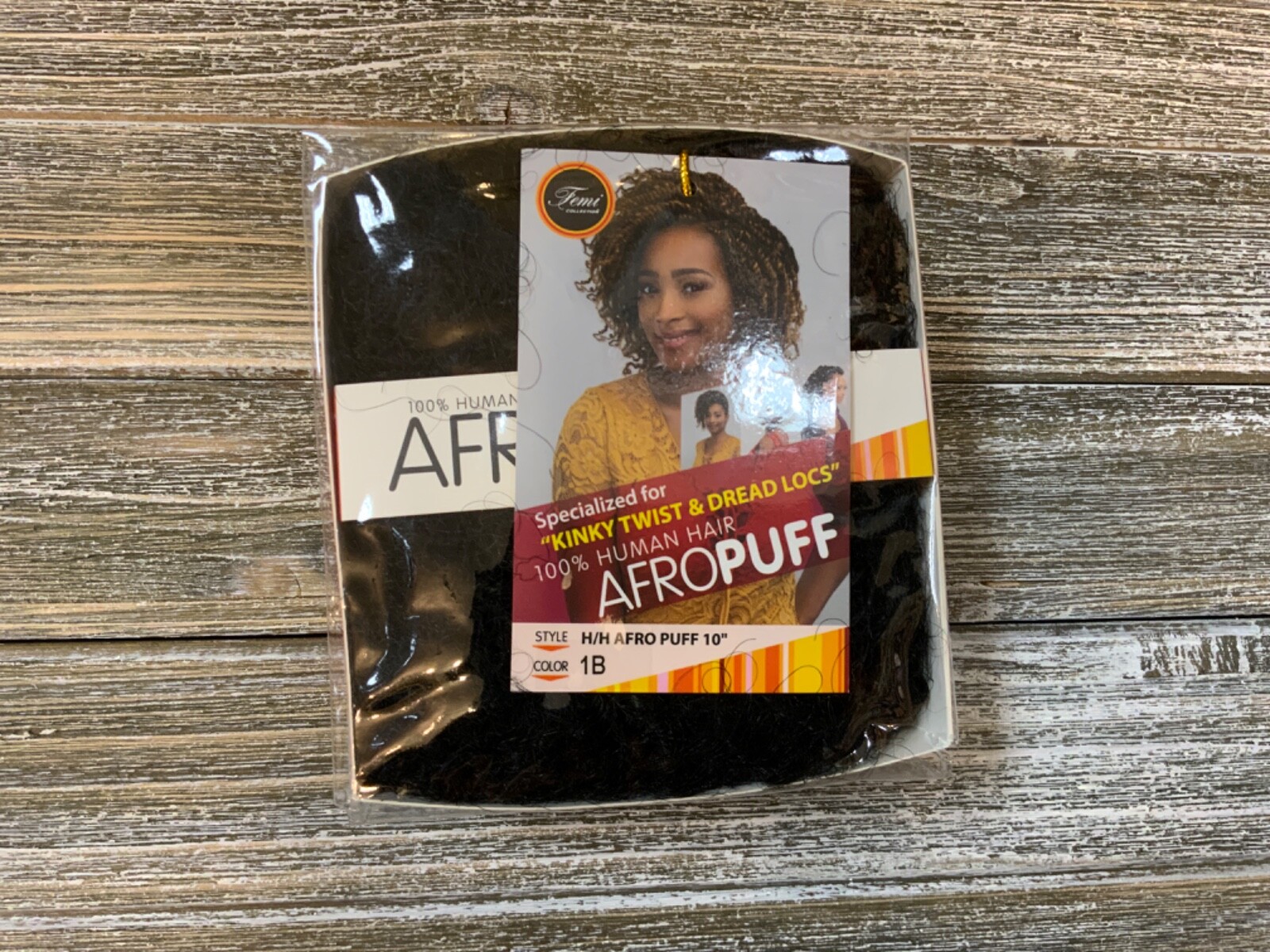 KINKY TWIST & DREAD LOCS – 100% HUMAN HAIR AFRO PUFF 10”, 16”
