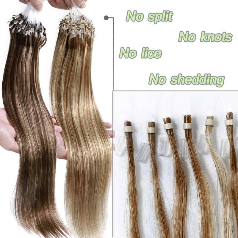 1G/S Micro Beads Link Micro Loop Ring Tip 100% Real Remy Human Hair Extensions