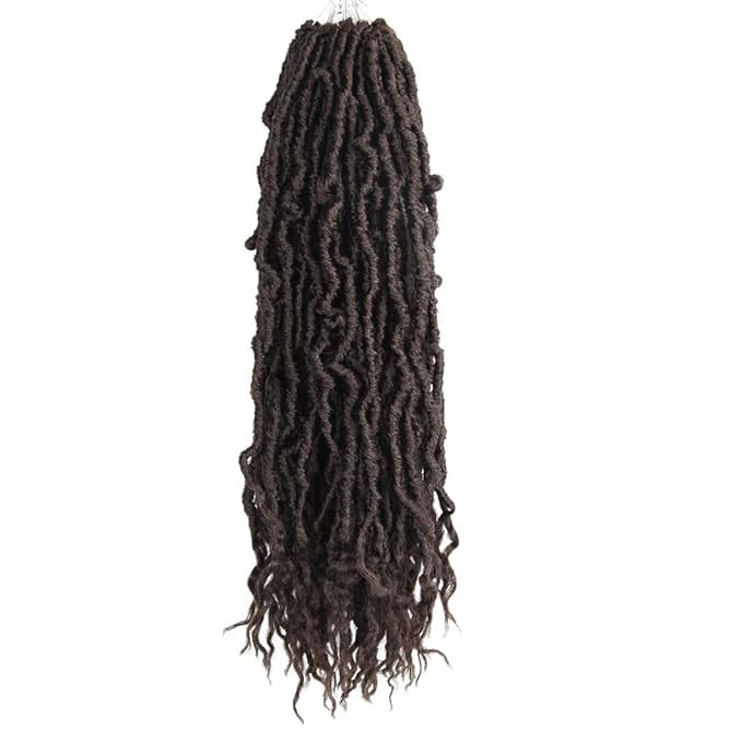 BOHOBABE 24 Inch New Faux Locs With Curly End Ombre Natural