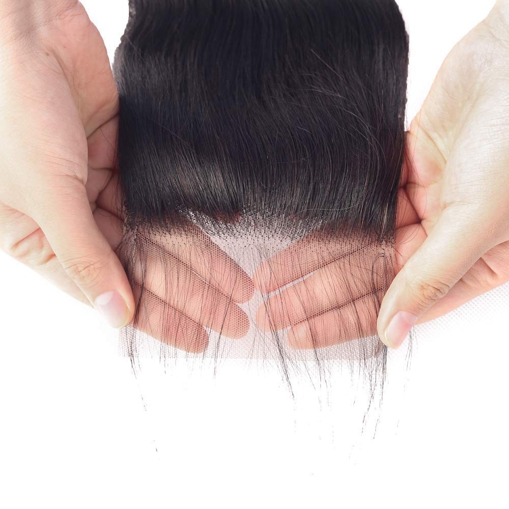 Body Wave Human Hair Lace Closure 4×4 Free Part Swiss Lace Closure 12A Brazil…