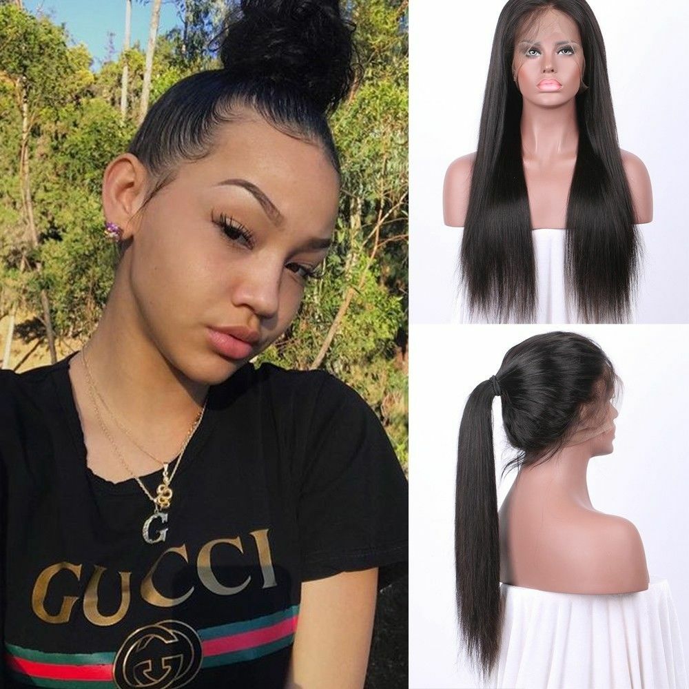 Full Lace Wigs HD Lace Straight 360 Lace Frontal Wigs Remy Brazilian Human Hair