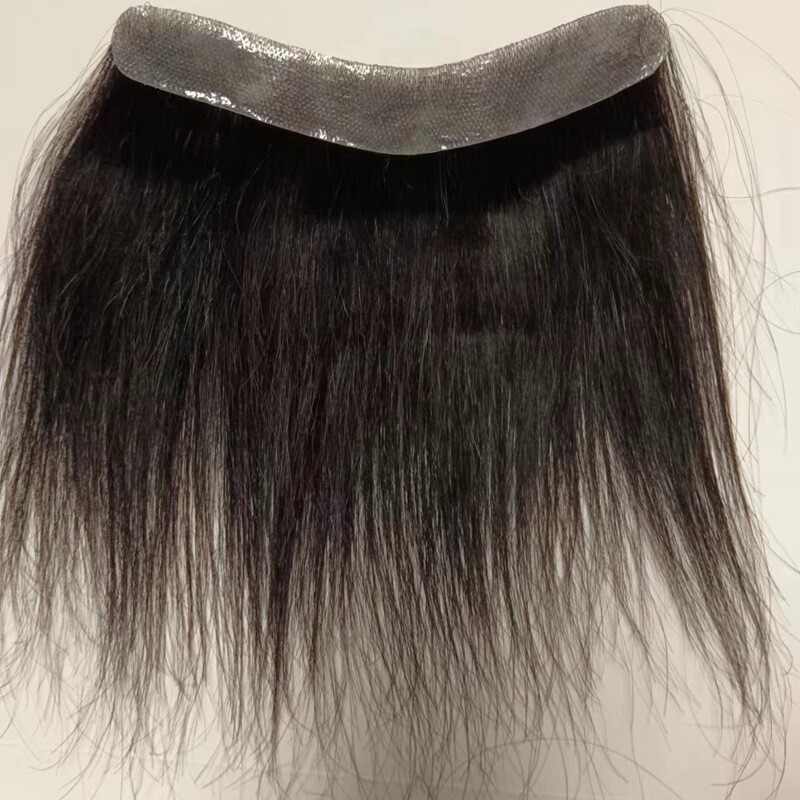Front Men Toupee 100% Human Hair Piece Man Front Toupee Natural Hairline