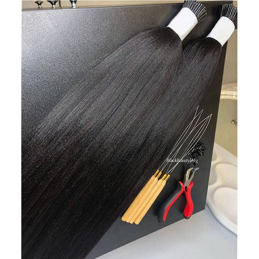 Light Yaki Brazilian I Tip Human Hair Extension Microlink Micro Beads 100strands