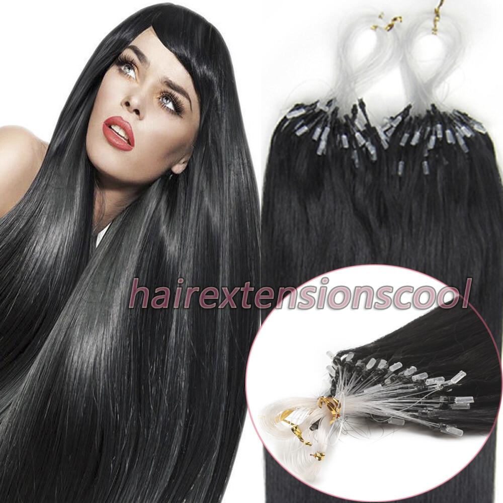 Micro Links Human Hair Extensions Micro loop Bead Remy Russian Straight Hair200g