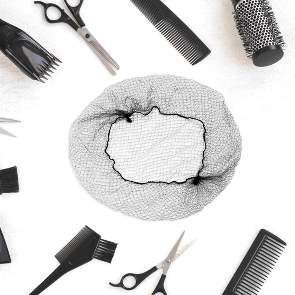 150pcs Hair Bun Net: Stretchy Elastic Updos Cover – Invisible Black Mesh Hair