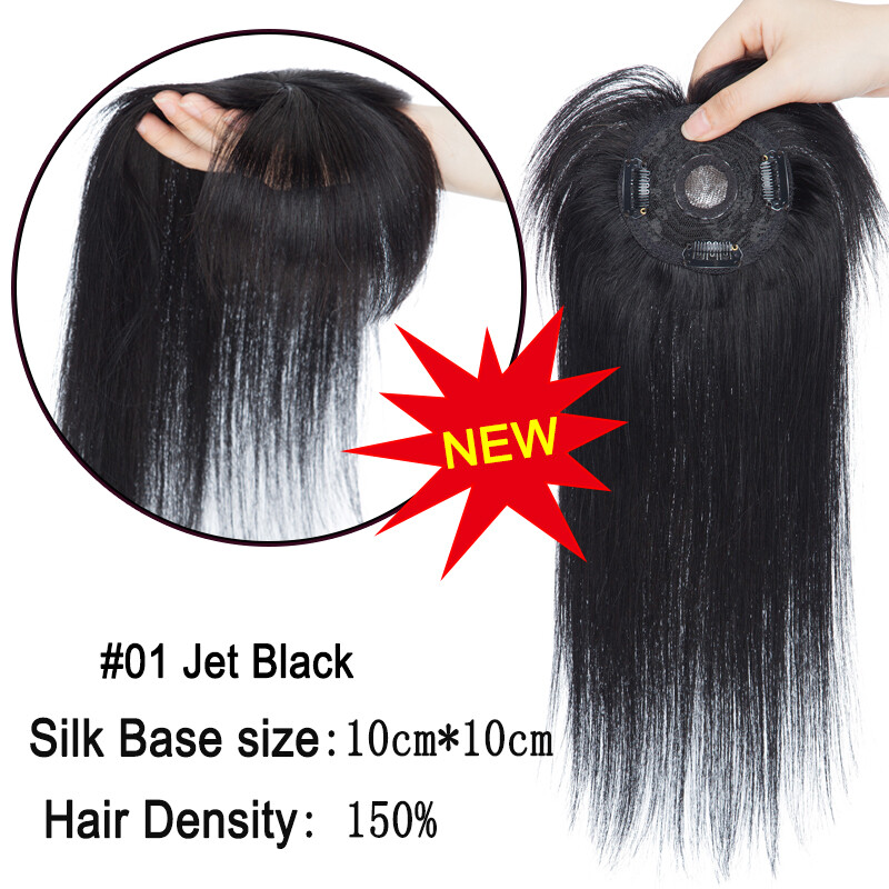 CLEARANCE Clip In Remy Human Hair Topper With Bangs For Women Top Piece Toupee
