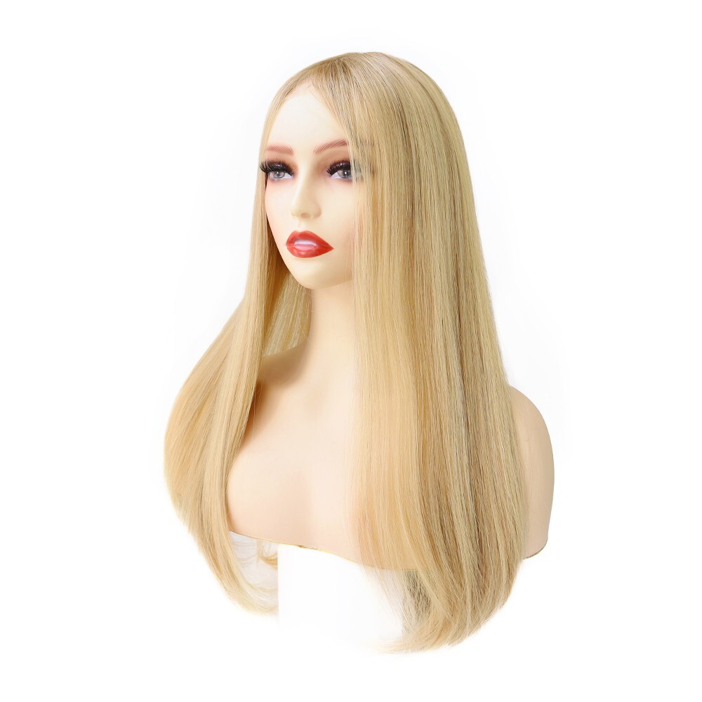 Women European Remy Human Hair Lace Front Wigs Medical Wig Medium Size MW45 #SIC