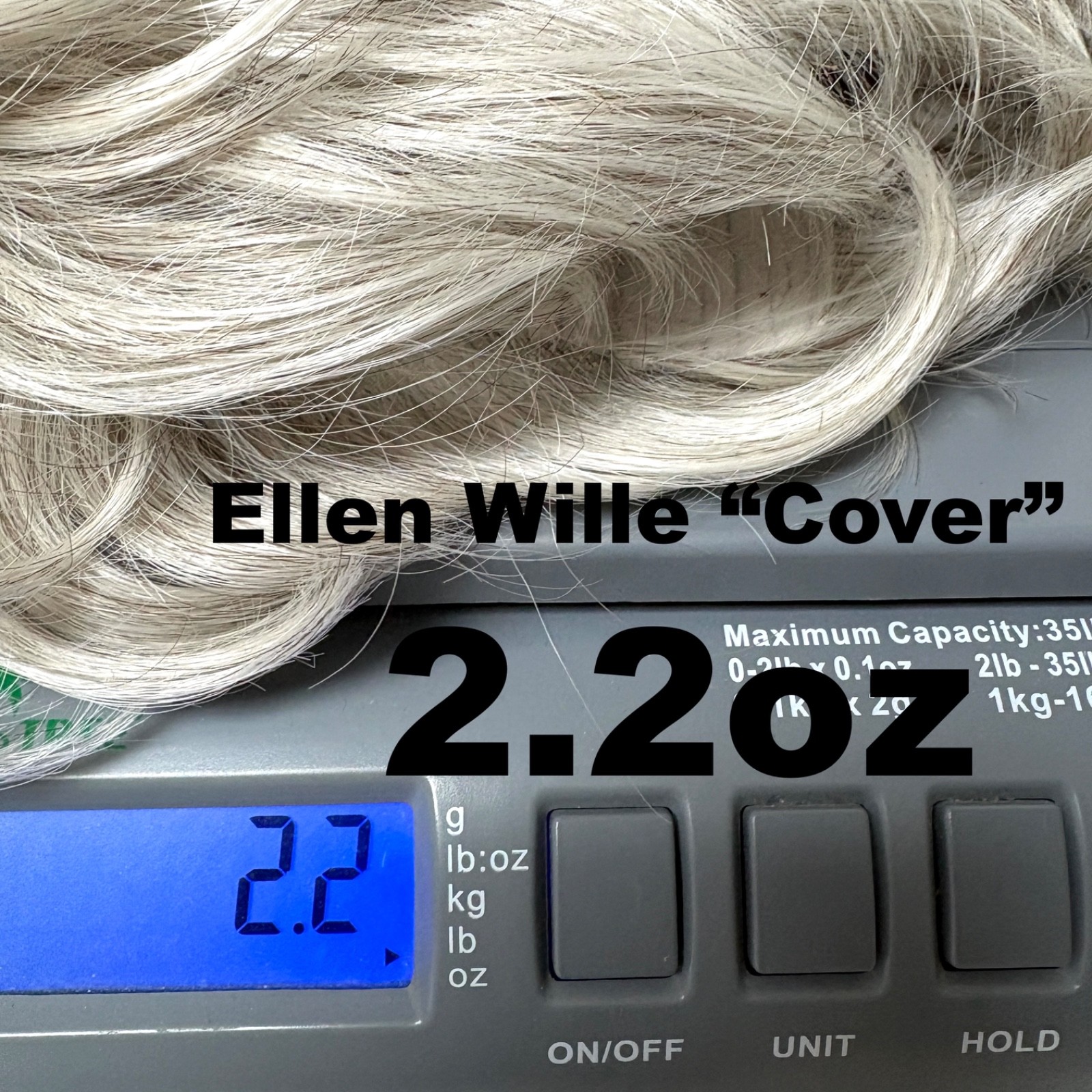 wig NWT in box COVER Ellen Wille Silver Mix short 2.2oz high heat mono-part