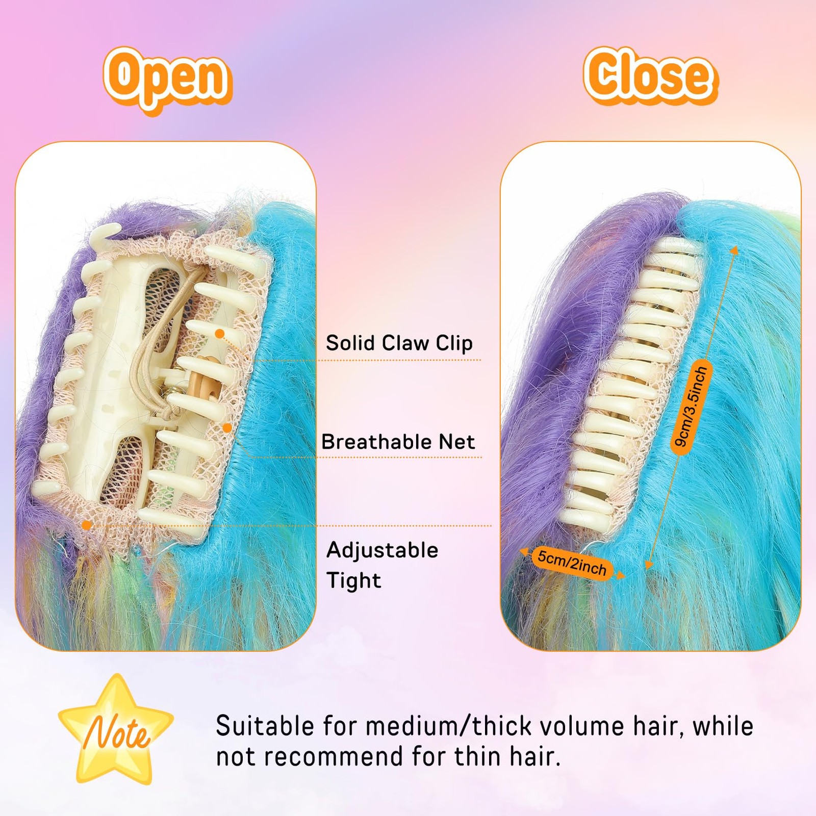 Seikea Ponytail Extension 18 Lightweight Wavy Curly Clip In Pony Tails Colored