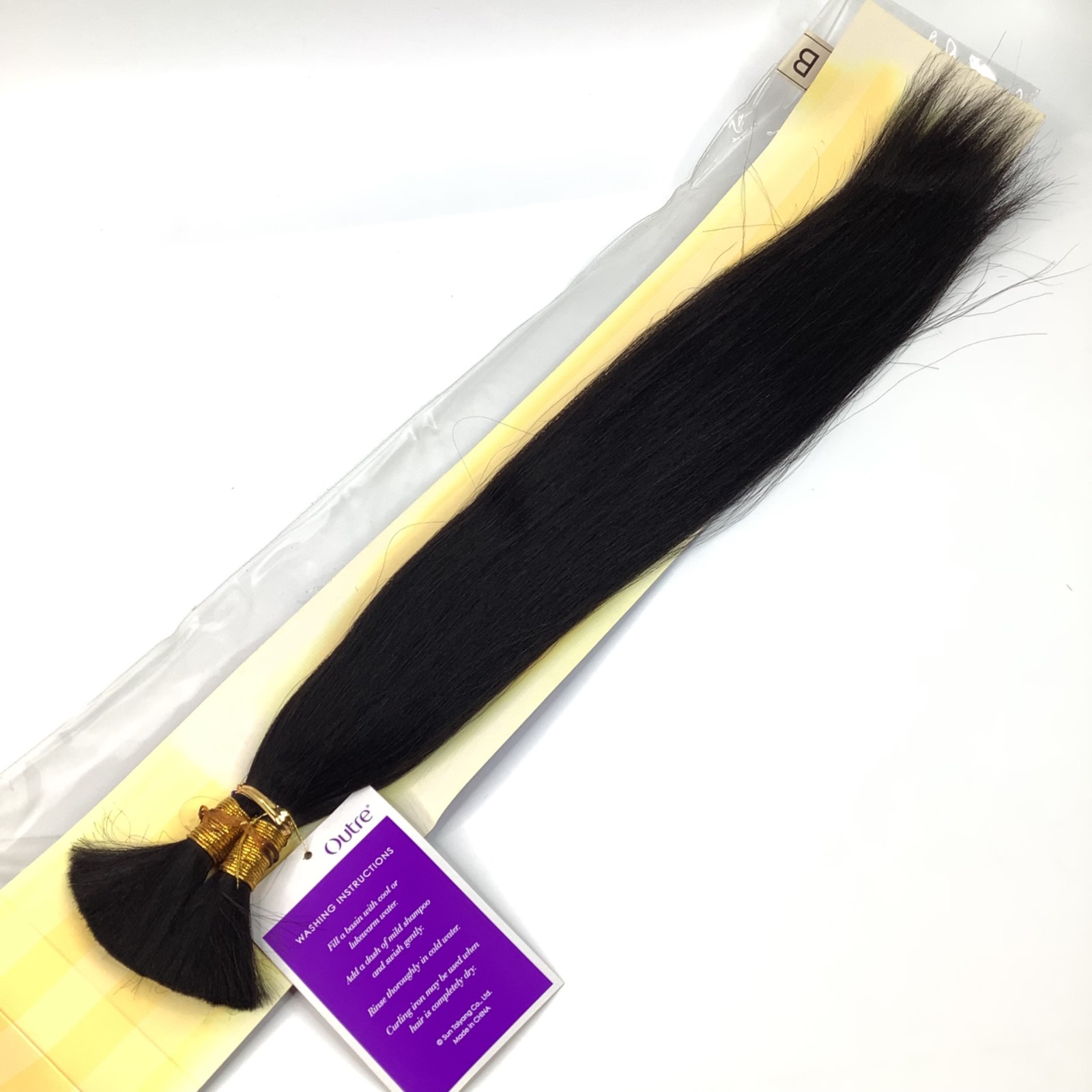 Outre Premium New Yaki 100% Human Hair Braiding 1B Off Black Straight Micro