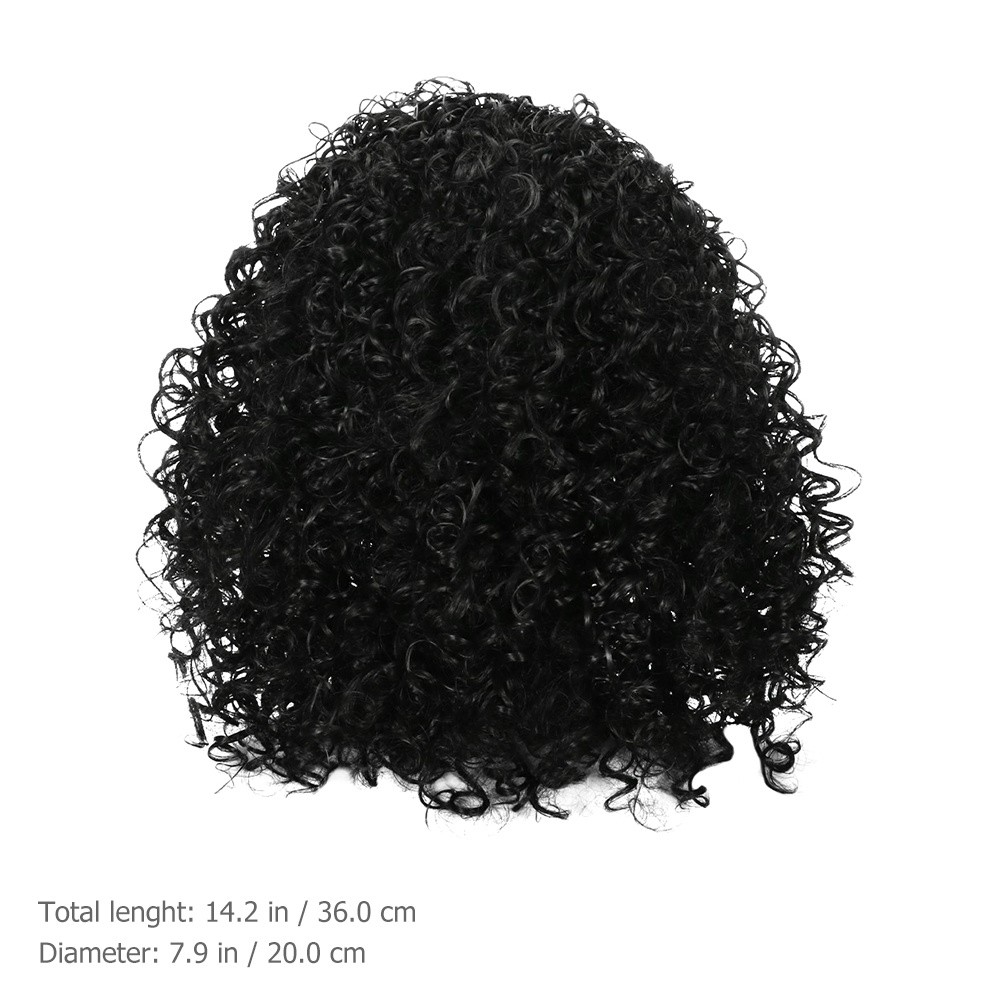 Afro Curly Wigs High Temperature Wire Material Heat Stylable For Concerts 1Set