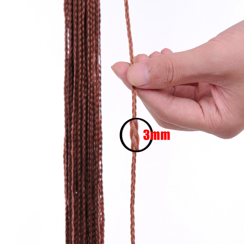 28″ Thin Long Box Braids Crochet Braiding Hair Extensions Micro Dreads Locs Hair