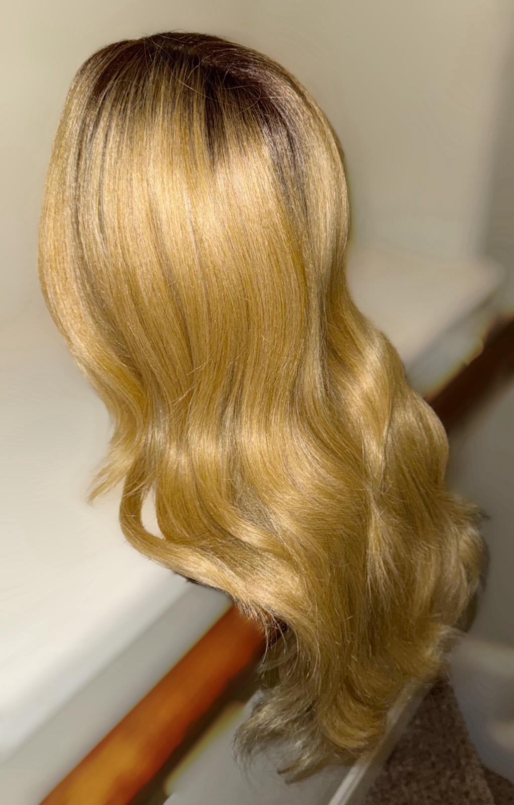 Gorgeous,26Inch,Golden Blonde,200% Density,MixedBlend Hair,Layered,LaceFront Wig
