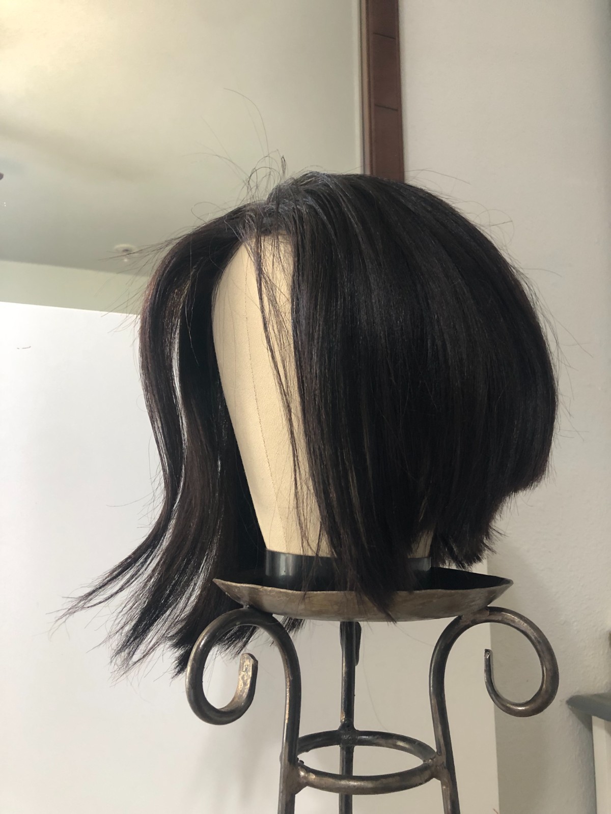 Luvme Hair HD Lace Wig Asymmetrical Bob 100% Human Hair Glueless C-Part 10-14 In