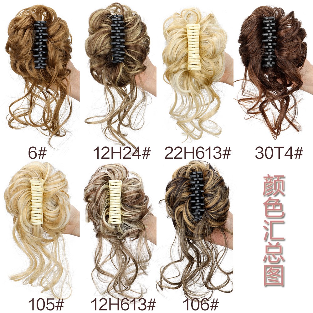 Hair Claw Clip Short Ponytail Hair Extensions DIY Bendable Metals Messy Bun