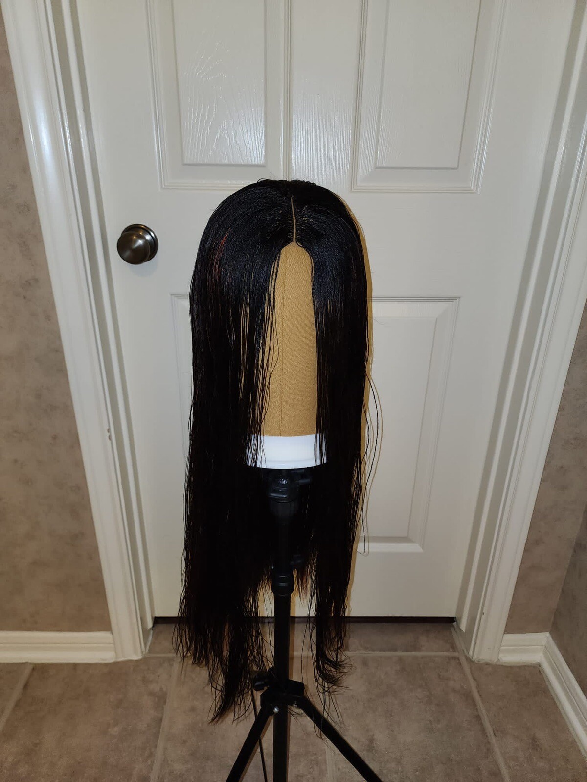Long Afro Braided Wig Nano Micro Braids Wigs