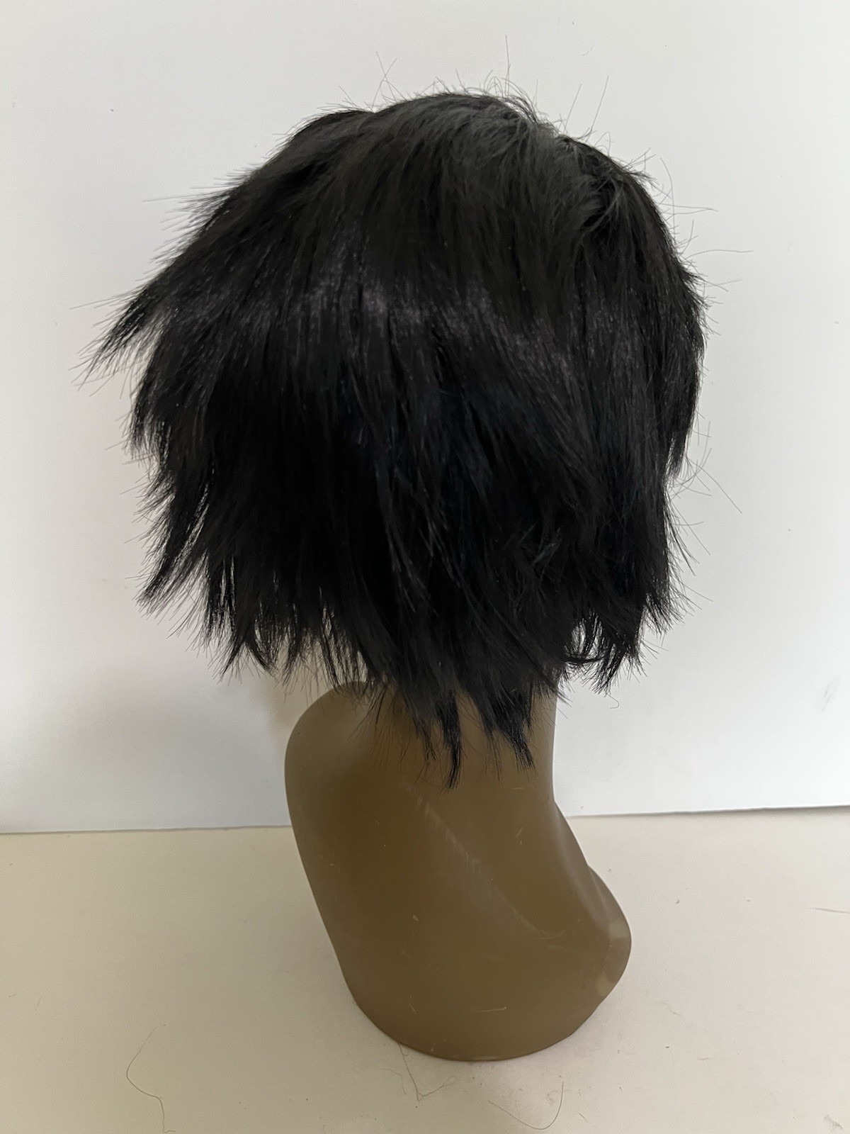 Short Straight Black Pixie Wig Soft Classic Cap Full Synthetic Hair Halloween