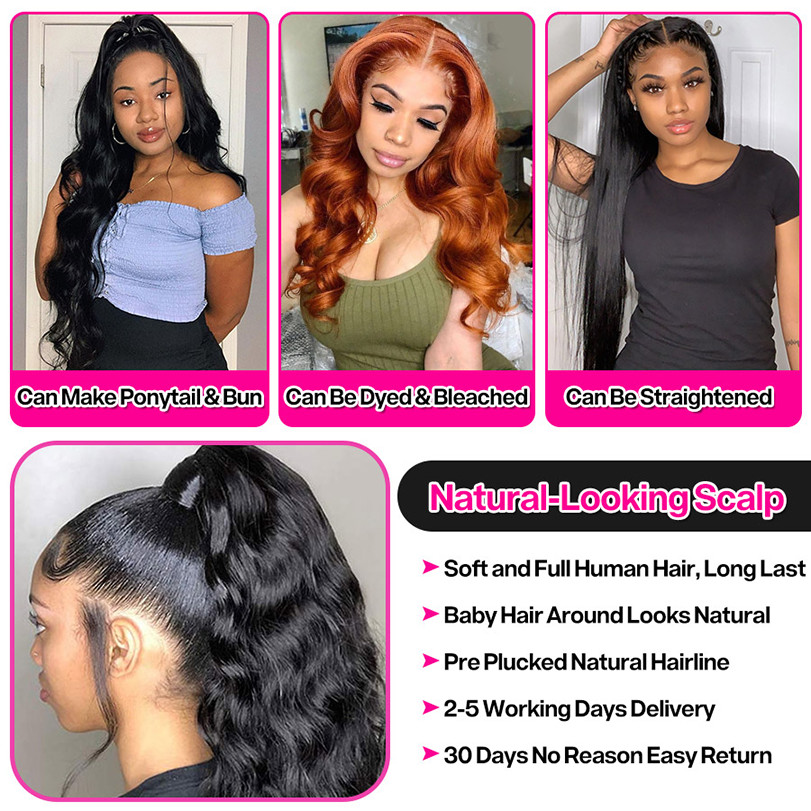 Body Wave Silk Top Full Lace Human Hair Wig Pre Plucked Silk Base Wig Baby Hair