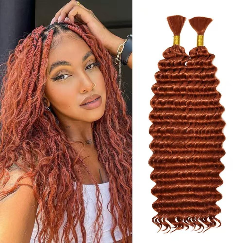 Deep Wave Bulk hair for Braid No Weft Deep Wave Bulk hair for Braiding Micro Fau