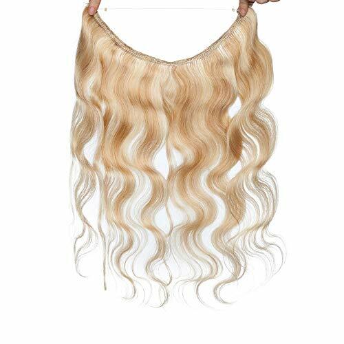 16″-26″ Invisible Wire In Human Hair Extensions Loop Line Wavy Hair Easy To Wear