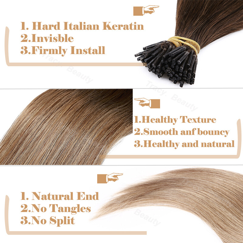 CLEARANCE I Tip Stick Blonde Russian Remy Human Hair Extensions Full Head 200g