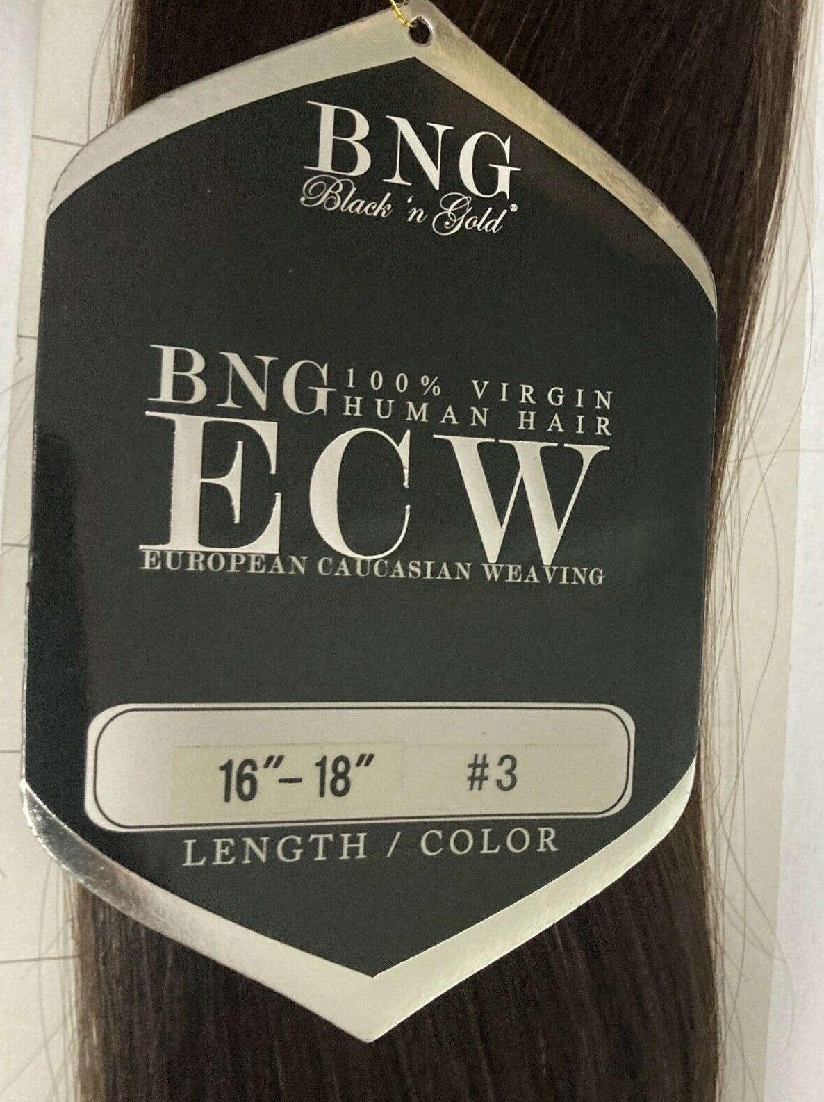 Black & Gold 100% VIRGIN HUMANHAIR EUROPEAN CAUCASIAN WEAVING 16-18″ Color #3