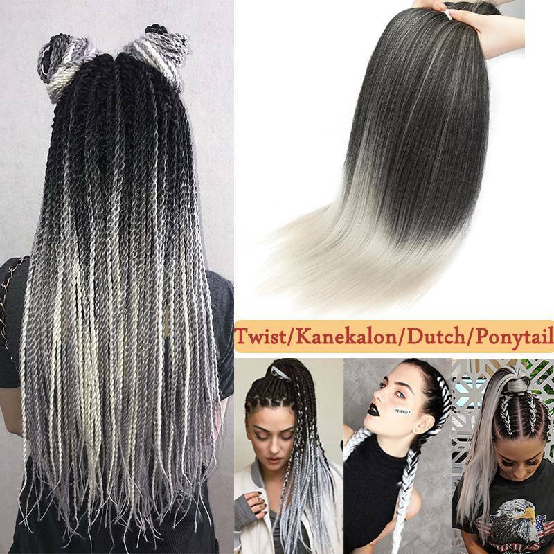 26Inch Long Pre-Stretched Braiding Braid Hair Extension Jumbo Kanekalon As Human