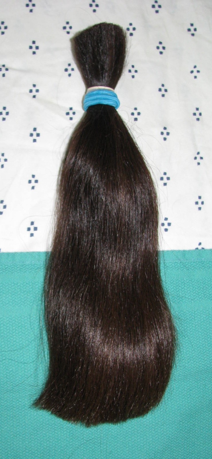 HUMAN HAIR HAIRCUT 12 INCH CHOCOLATE BROWN PONYTAIL COSPLAY-REBORN DOLLS T41