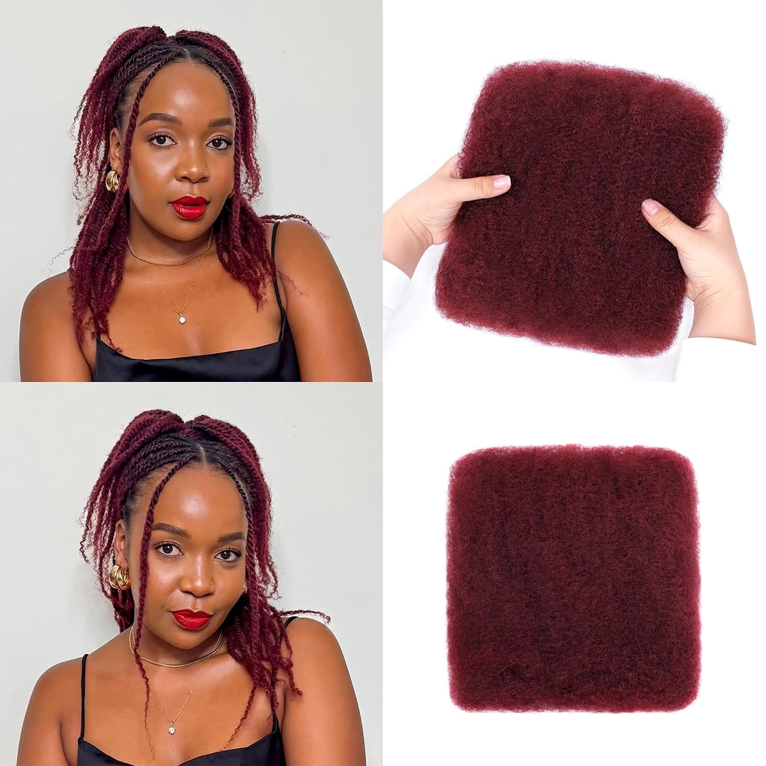 Afro Kinky Human Hair Bundle – Natural Texture Twist & Locs