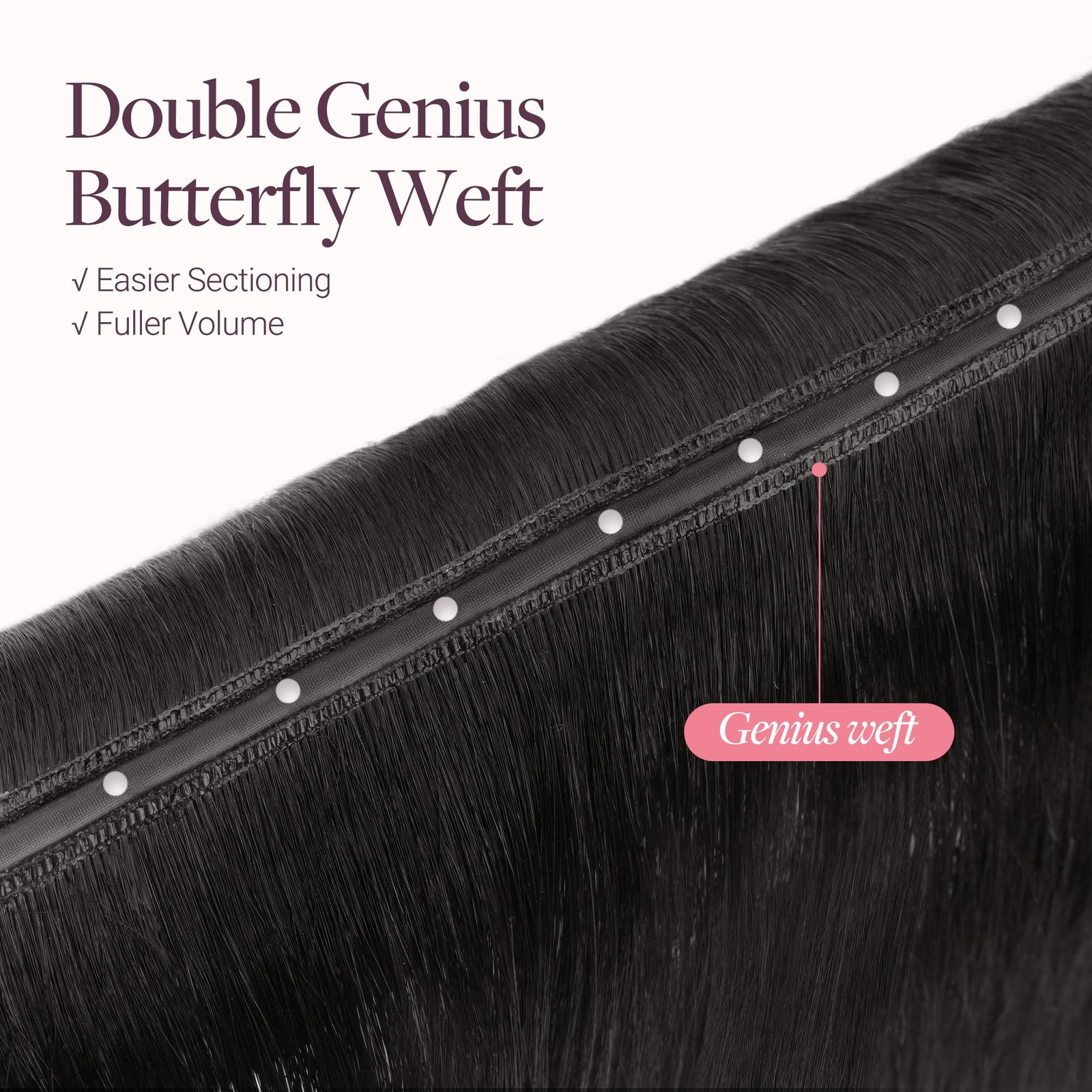 Goo Goo Butterfly Weft Hair Extensions Human Hair Invisible Double Genius Weft
